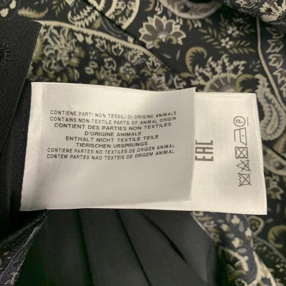 ETRO Size 42 Giacche Black Beaded Wool Notch Lapel Sport Coat
